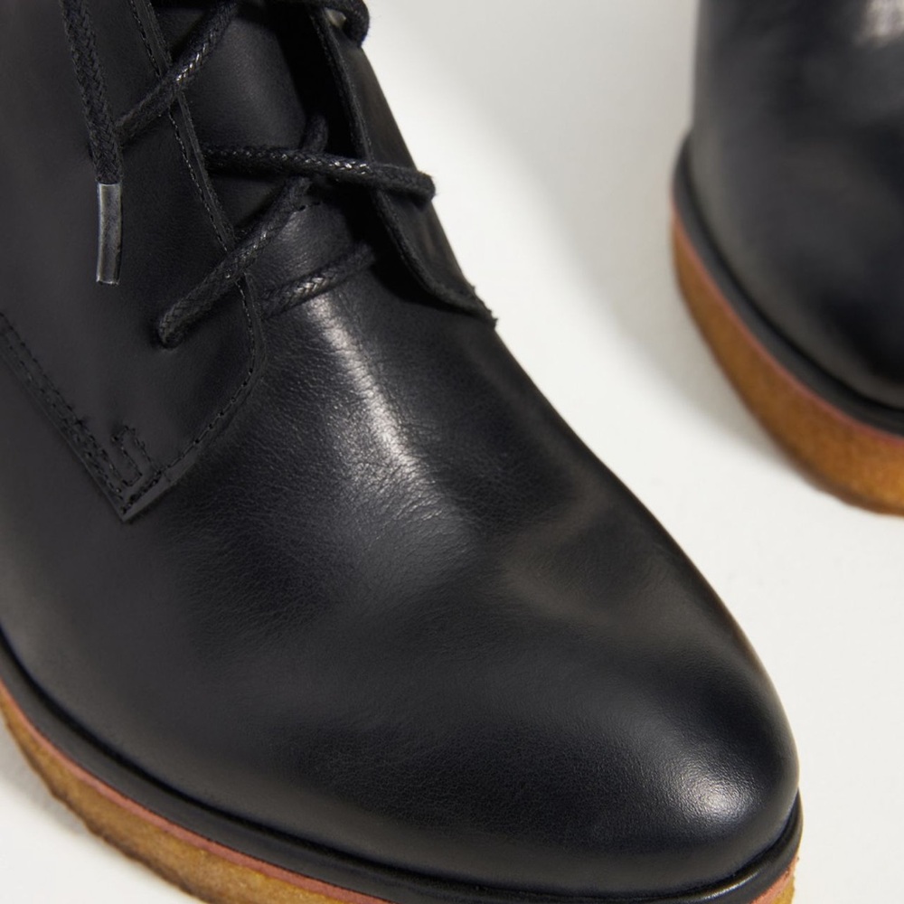 Silent D Black Wedge Ankle Boots - Picture 2 of 10